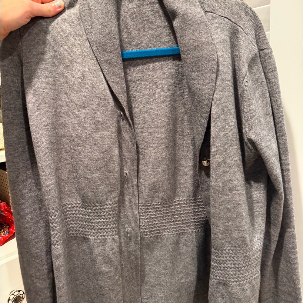 Gray Knit Cardigan